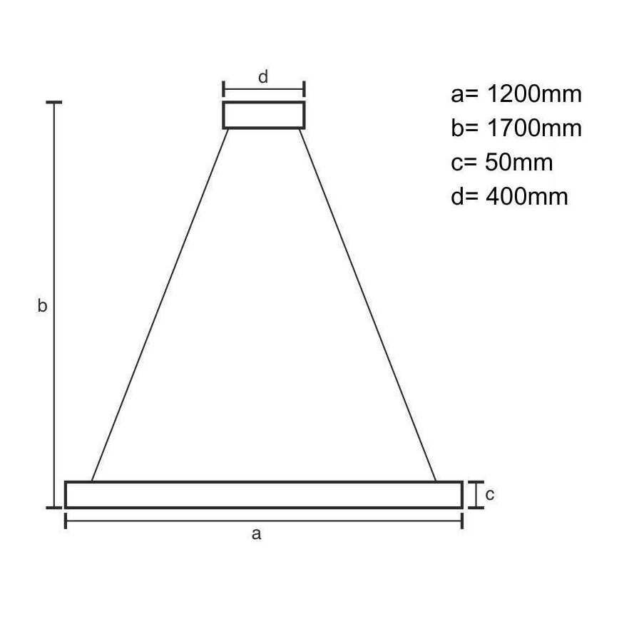 LED Lühter LED/22W/230V 4000K 120 cm pöök/täispuit
