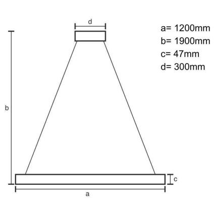 LED Lühter LED/22W/230V 4000K 120 cm saar/täispuit