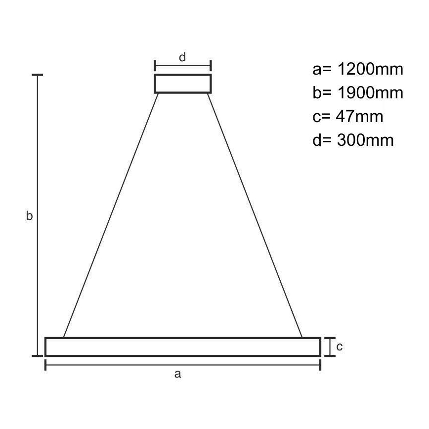 LED Lühter LED/22W/230V 4000K 120 cm saar/täispuit
