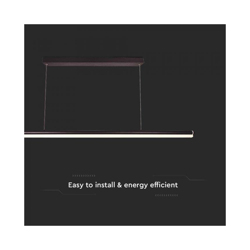 LED Lühter LED/23W/230V 4000K 120 cm must