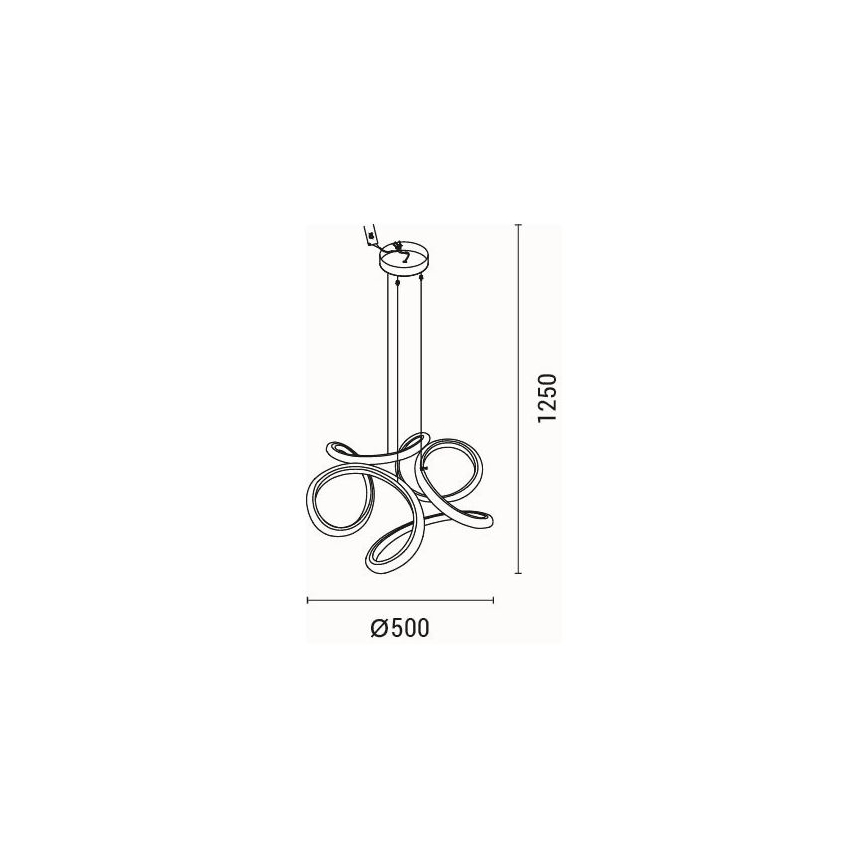 LED Lühter LED/24W/230V 3000K 50x120 cm