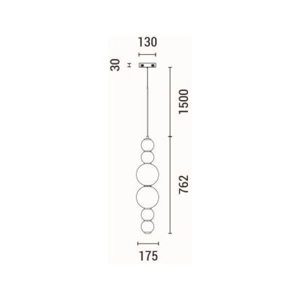 LED Lühter LED/24W/230V 3000K