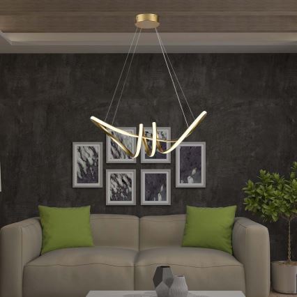 LED Lühter LED/24W/230V 3000K kuldne