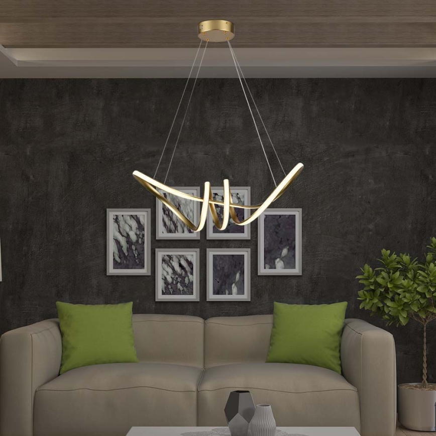 LED Lühter LED/24W/230V 3000K kuldne