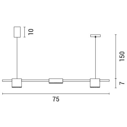 LED Lühter LED/24W/230V 3000K must