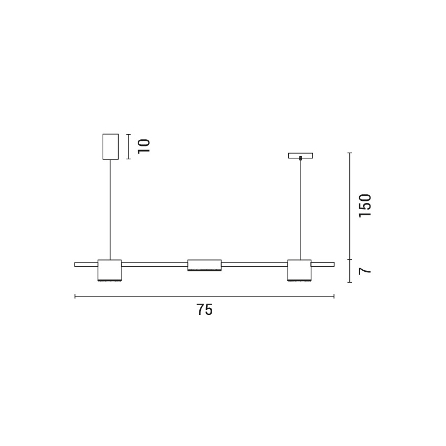 LED Lühter LED/24W/230V 3000K must
