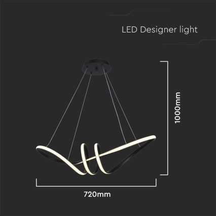 LED Lühter LED/24W/230V 3000K must