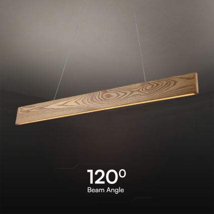 LED Lühter LED/24W/230V 3000K pruun