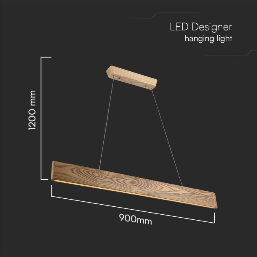 LED Lühter LED/24W/230V 3000K pruun