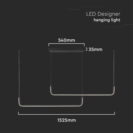 LED Lühter LED/24W/230V 4000K must