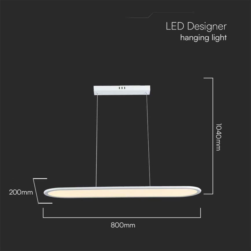 LED Lühter LED/24W/230V 4000K valge