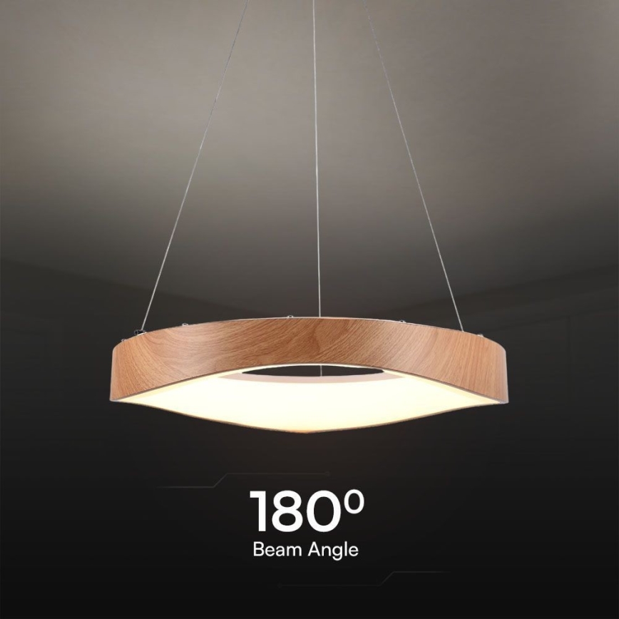 LED Lühter LED/25W/230V 3000K ø 50 cm pruun