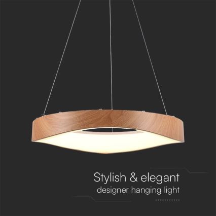 LED Lühter LED/25W/230V 3000K ø 50 cm pruun