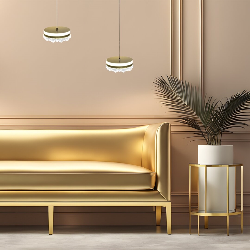 LED Lühter LED/25W/230V d. 20 cm kuldne