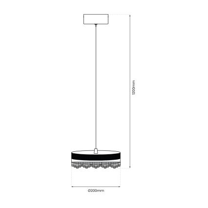 LED Lühter LED/25W/230V d. 20 cm kuldne