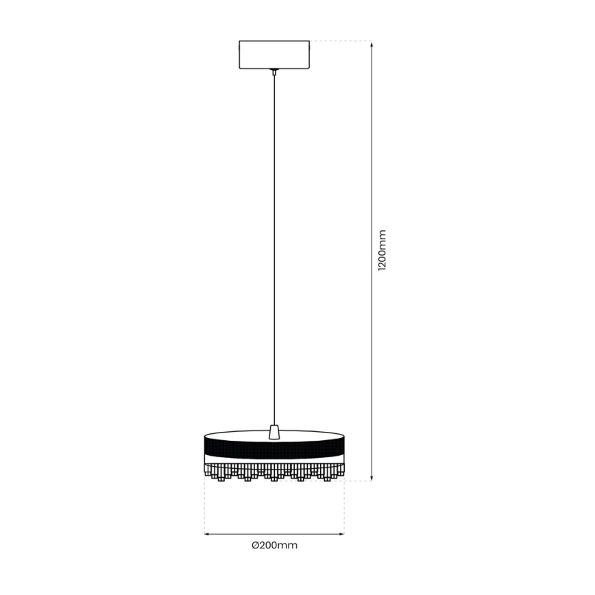 LED Lühter LED/25W/230V d. 20 cm kuldne