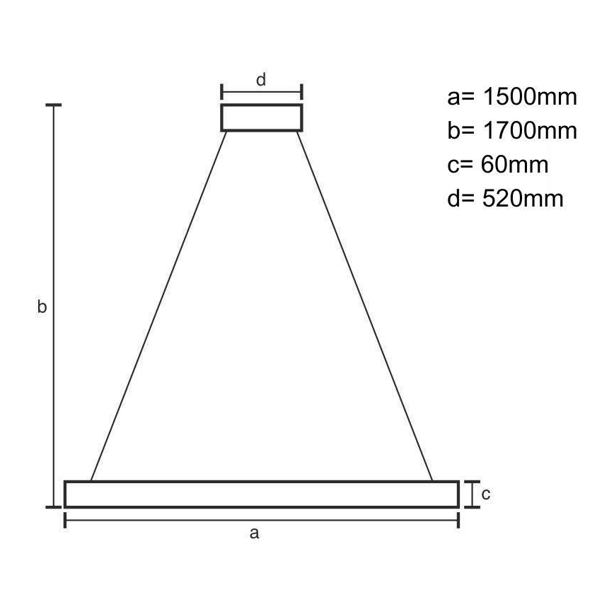LED Lühter LED/26W/230V 4000K 150 cm pöök/täispuit