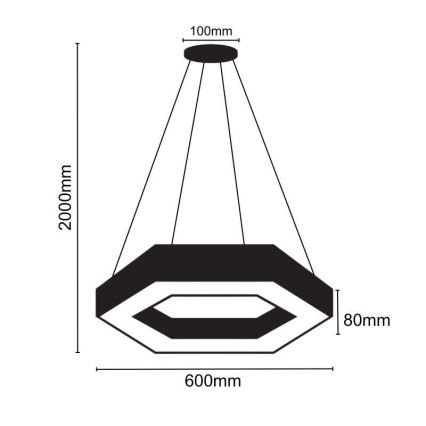 LED Lühter LED/28W/230V 4000K d. 60 cm