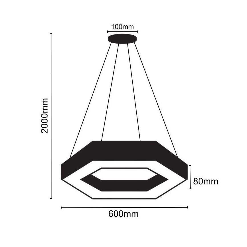 LED Lühter LED/28W/230V 4000K d. 60 cm