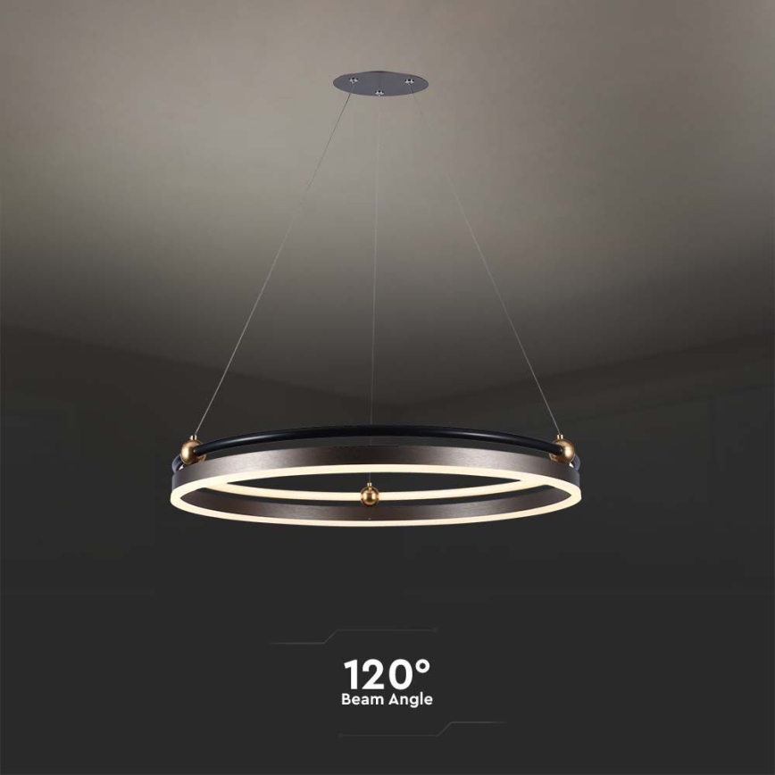 LED Lühter LED/30W/230V 3000K d. 62 cm pruun