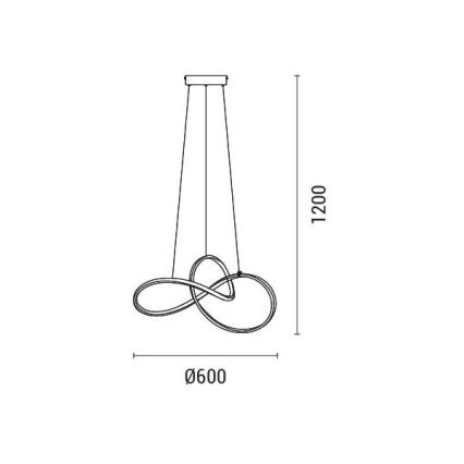 LED Lühter LED/30W/230V 3000K