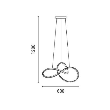 LED Lühter LED/30W/230V 3000K