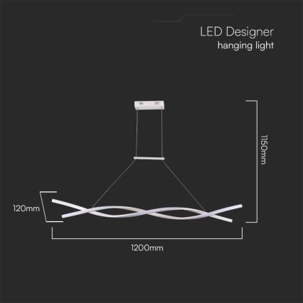 LED Lühter LED/30W/230V 4000K valge