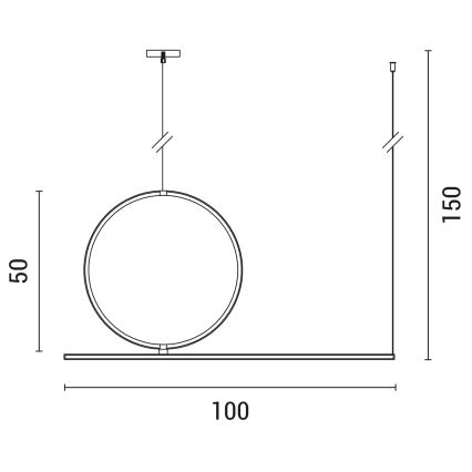 LED Lühter LED/32W/230V 3000K must