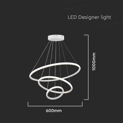 LED Lühter LED/32W/230V 3000K valge