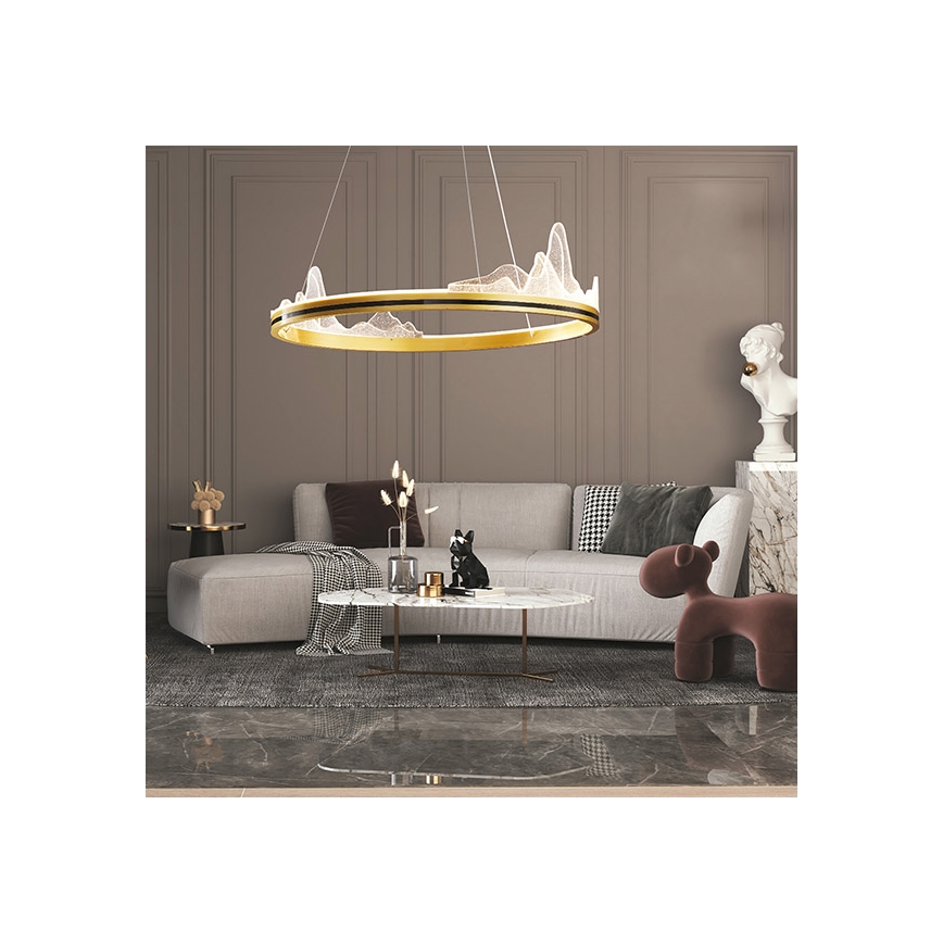 LED Lühter LED/35W/230V 3000K kuldne
