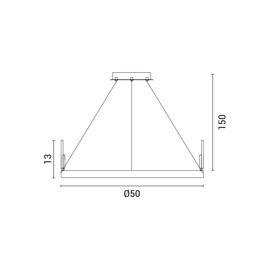 LED Lühter LED/35W/230V 3000K kuldne