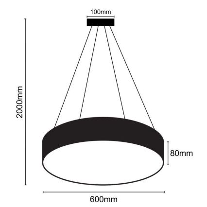 LED Lühter LED/35W/230V 4000K d. 60 cm