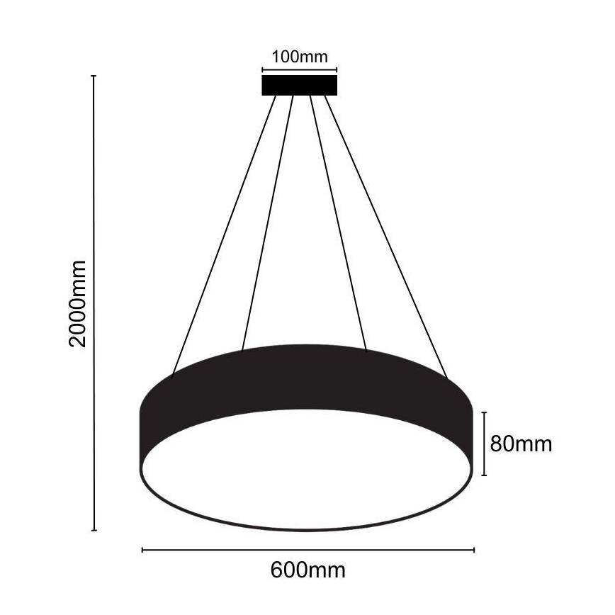 LED Lühter LED/35W/230V 4000K d. 60 cm