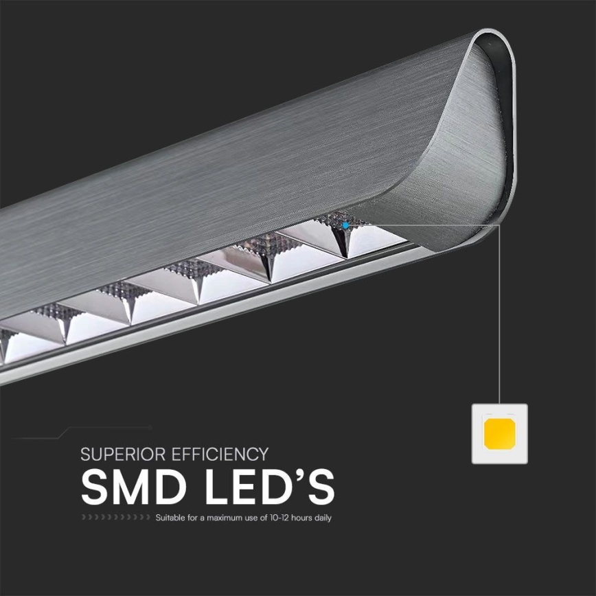 LED Lühter LED/36W/230V 3000/4000/6400K antratsiit