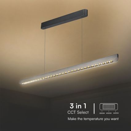 LED Lühter LED/36W/230V 3000/4000/6400K antratsiit