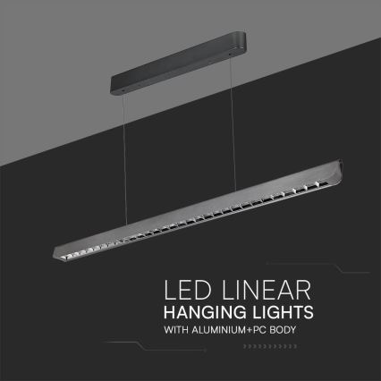 LED Lühter LED/36W/230V 3000/4000/6400K antratsiit