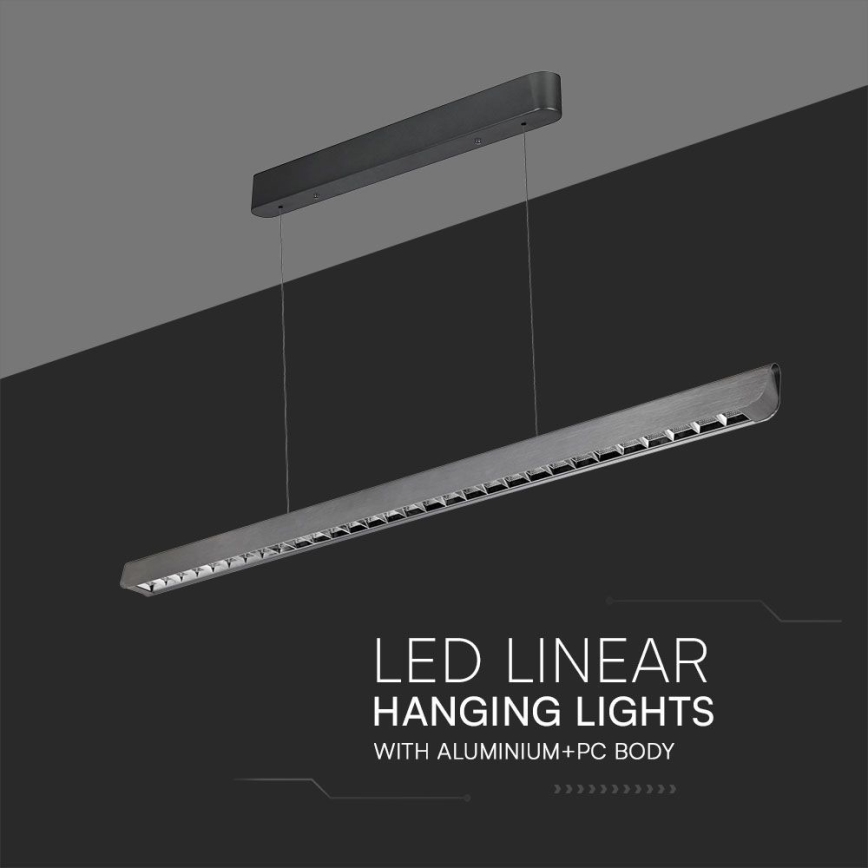 LED Lühter LED/36W/230V 3000/4000/6400K antratsiit