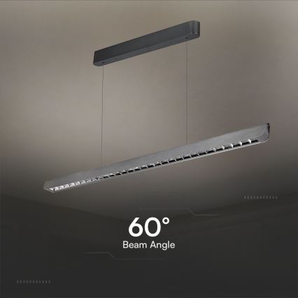 LED Lühter LED/36W/230V 3000/4000/6400K antratsiit