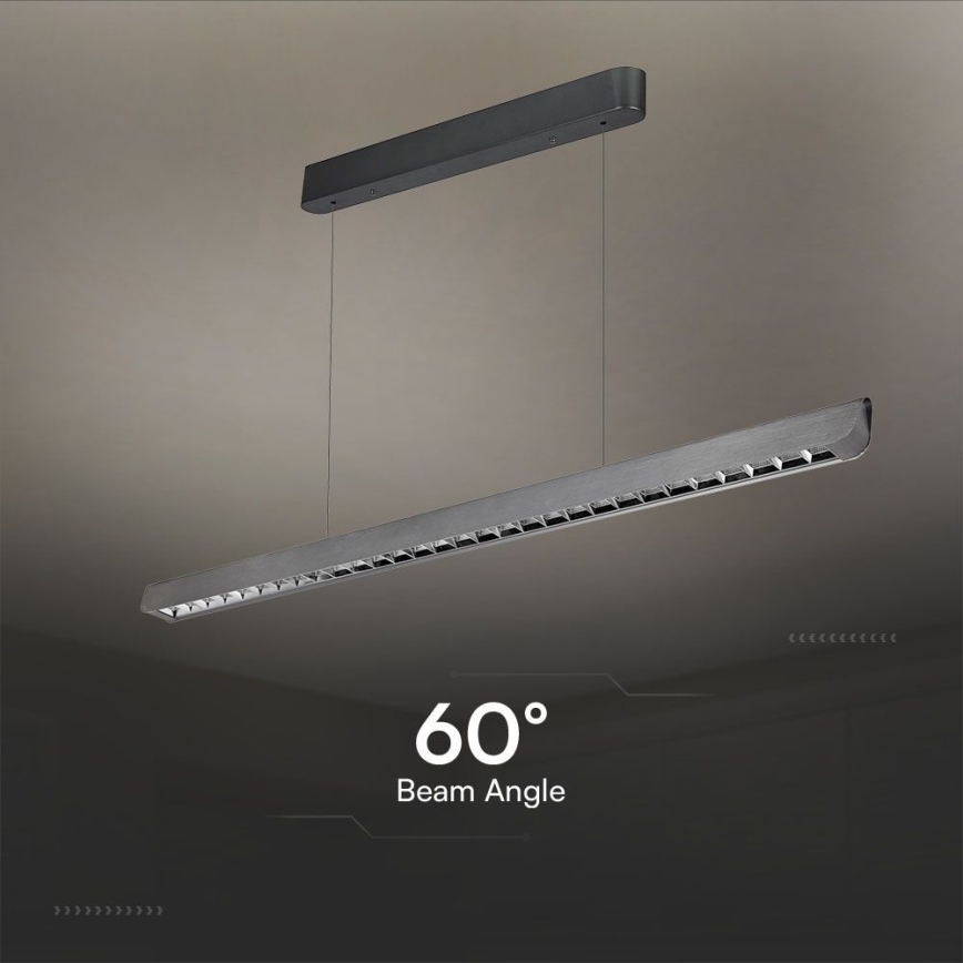 LED Lühter LED/36W/230V 3000/4000/6400K antratsiit
