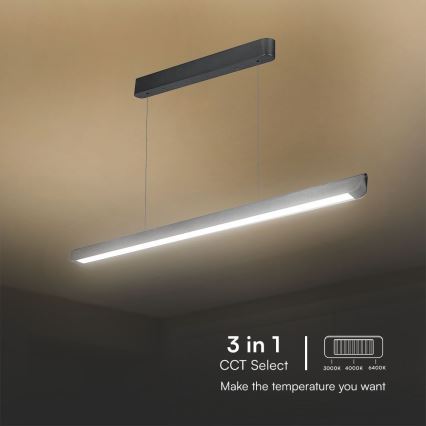 LED Lühter LED/36W/230V 3000/4000/6400K antratsiit