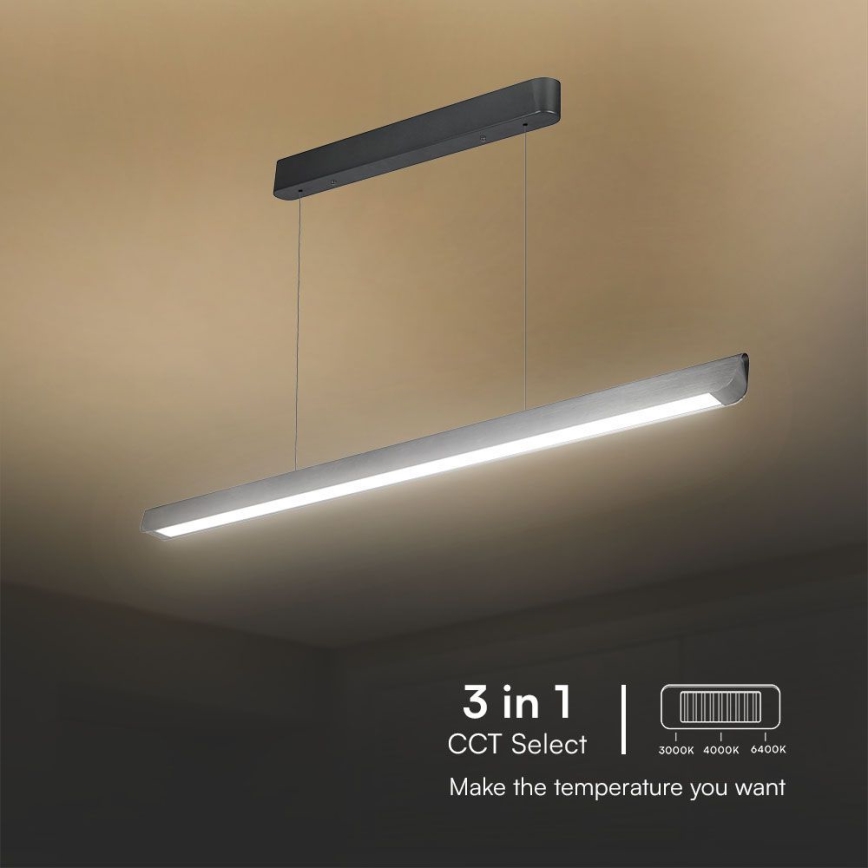 LED Lühter LED/36W/230V 3000/4000/6400K antratsiit