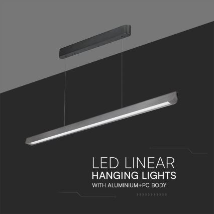 LED Lühter LED/36W/230V 3000/4000/6400K antratsiit