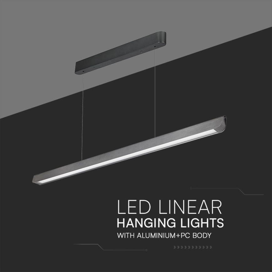 LED Lühter LED/36W/230V 3000/4000/6400K antratsiit