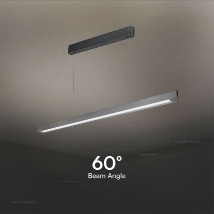 LED Lühter LED/36W/230V 3000/4000/6400K antratsiit