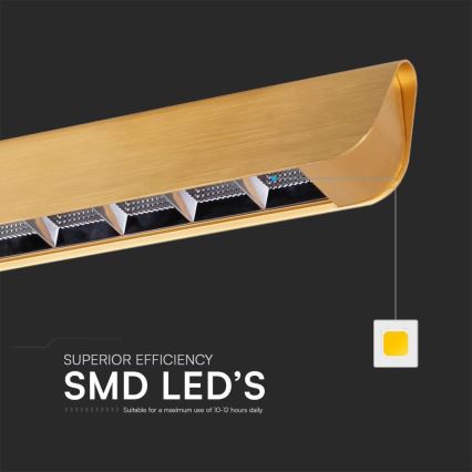 LED Lühter LED/36W/230V 3000/4000/6400K kuldne