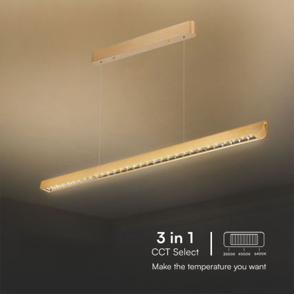 LED Lühter LED/36W/230V 3000/4000/6400K kuldne