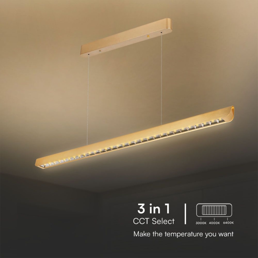LED Lühter LED/36W/230V 3000/4000/6400K kuldne