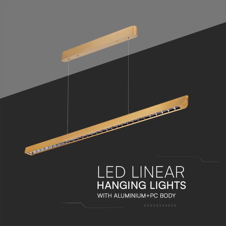 LED Lühter LED/36W/230V 3000/4000/6400K kuldne