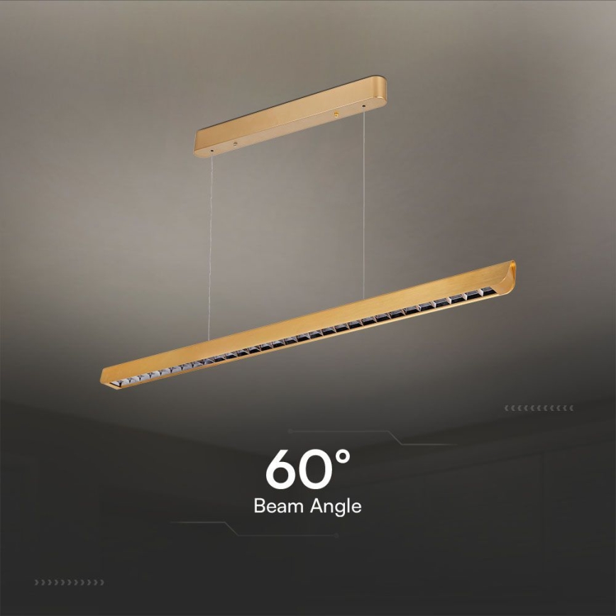 LED Lühter LED/36W/230V 3000/4000/6400K kuldne