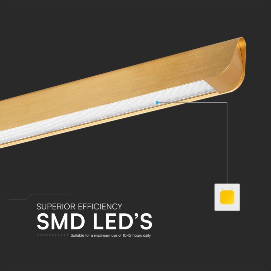 LED Lühter LED/36W/230V 3000/4000/6400K kuldne